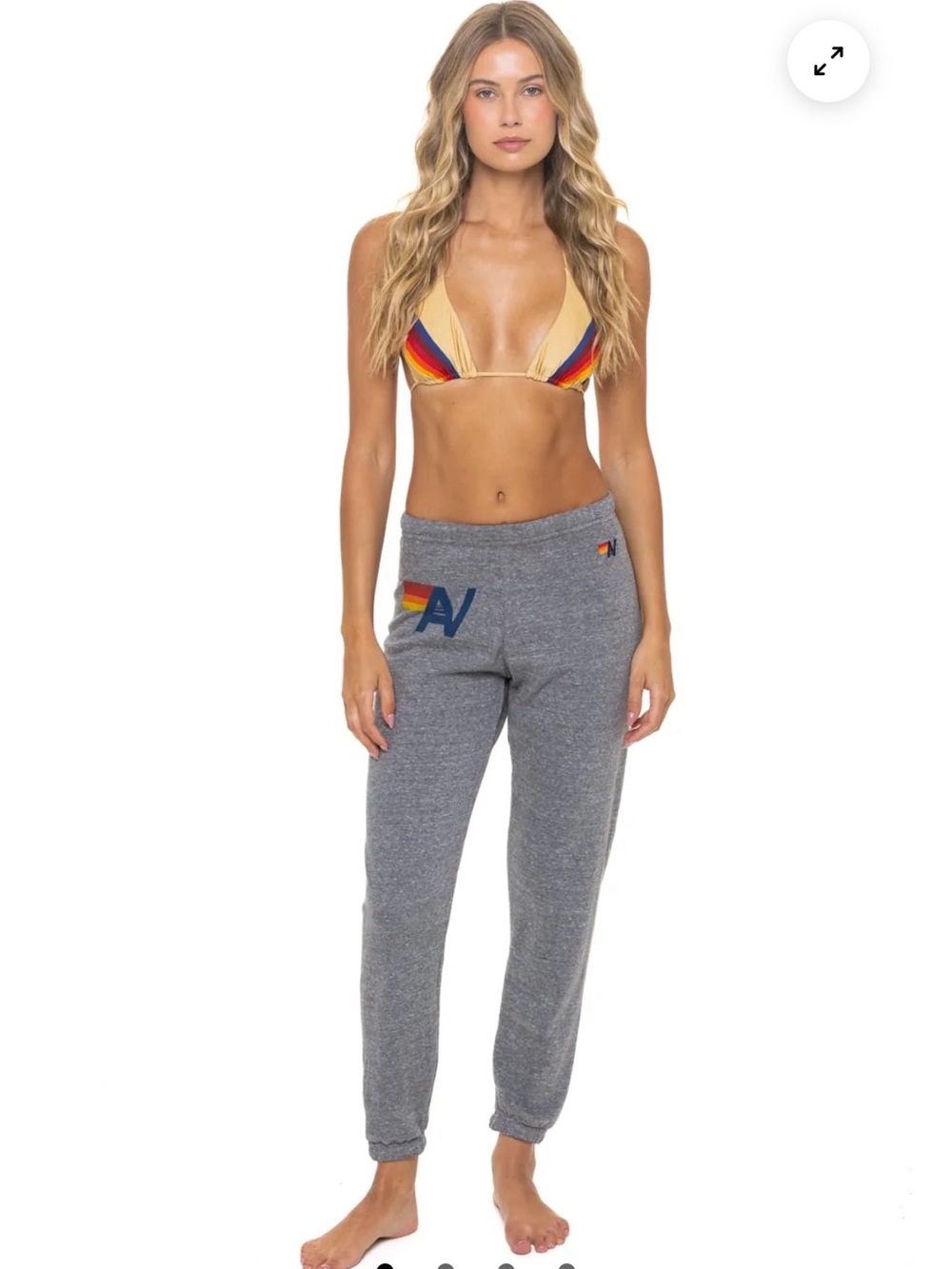 Aviator Nation Women’s Logo Sweatpants in heather gray NWOT